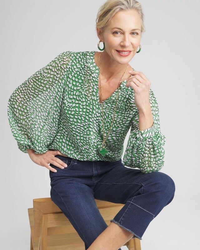 Abstract Print Blouse - image 2